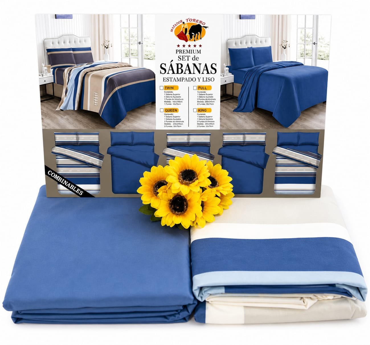 WhatsApp Image 2026-06-08 at 3.06.29 PM Sabana de 8pcs queen - Imagen 1